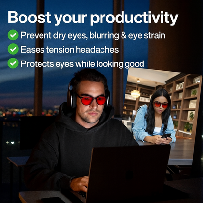 Lunhari® Unisex Red Lens Blue Light