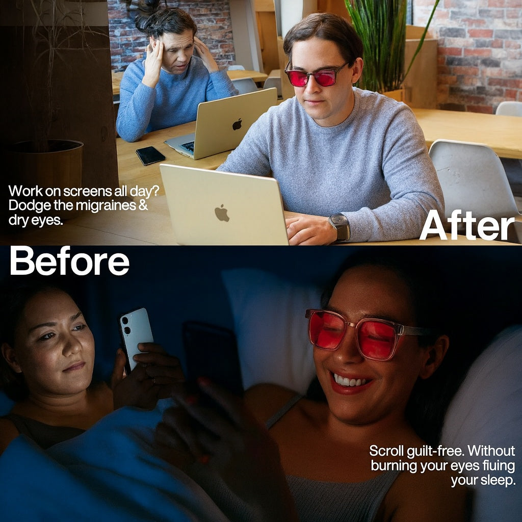 Lunhari® Unisex Red Lens Blue Light