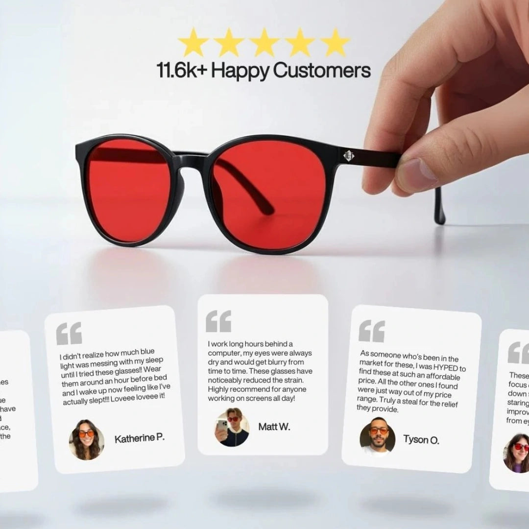 Lunhari® Unisex Red Lens Blue Light